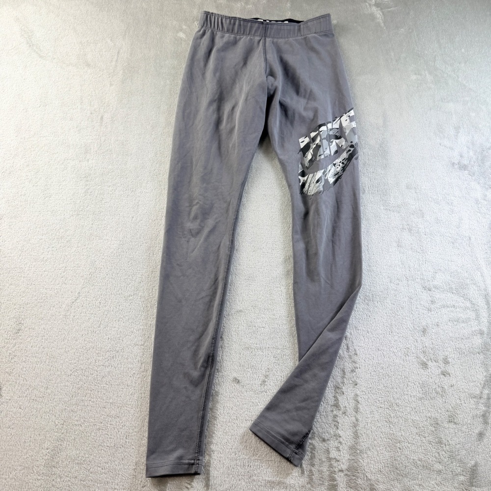 Nike Women's Sportswear Essential Graphic Leggings Gray Size XS
